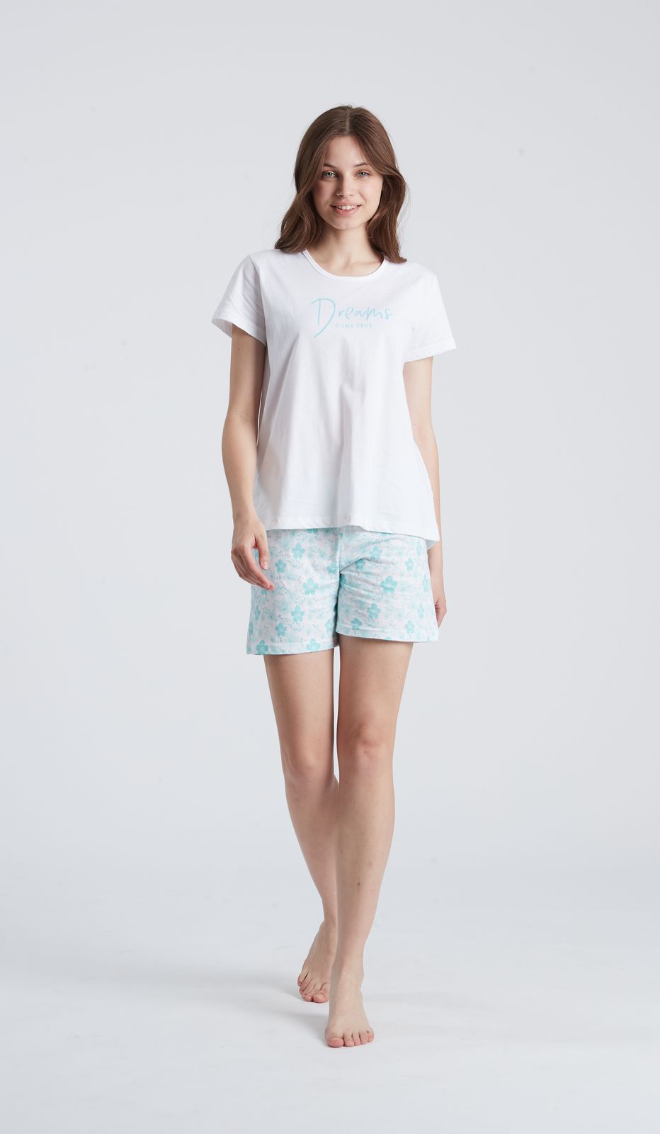 PIGIAMA GIROCOLLO MM - FIORE AOP