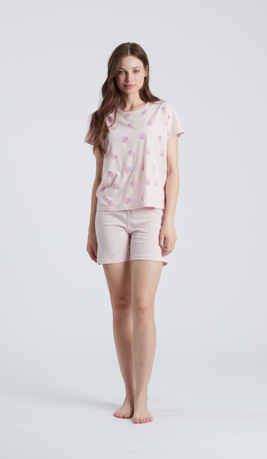 PIGIAMA GIROCOLLO MM - FRAGOLA AOP