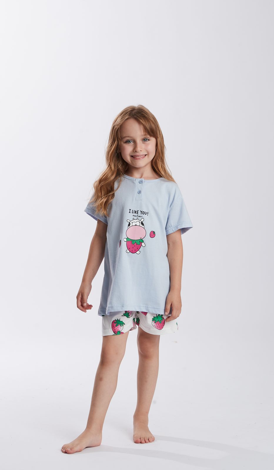 Pigiama Serafino MM Baby "Fragola" Bimba: 100% Cotone, Per Notti di Sogni Zuccherini!